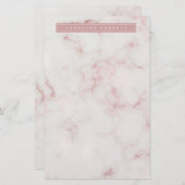 ロージーモダン金ゴールドマーブル 便箋 (正面/裏面)