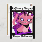 ロージー漫画子猫フェアリーキッテンB&Wエッジズポストカード ポストカード (正面/裏面)