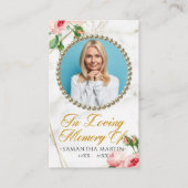 ロージー赤面写真葬式祈りの言葉カード 名刺 (正面)