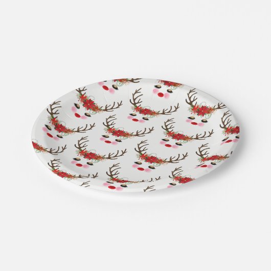 ロージー金ゴールドアイズフローラトナディアホリデー ペーパープレート (アングル)