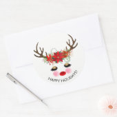 ロージー金ゴールドアイズフローラトナディアホリデー ラウンドシール (封筒)