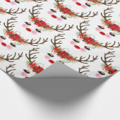 ロージー金ゴールドアイズフローラトナディアホリデー ラッピングペーパー (角)