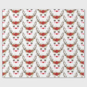 ロージー金ゴールドアイズフローラトナディアホリデー ラッピングペーパー (フラット)