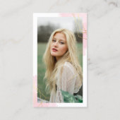 ロージー・ウォーター・カラー写真付きソーシャルメディア 名刺 (裏面)