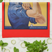 ロージー・ザ・リベター：強い女性 女性のエンパワーメント キッチンタオル (折り畳み)