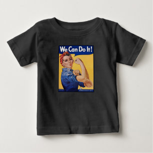 ロージー・ザ・リベター:強い女性 女性のエンパワーメント ベビーTシャツ