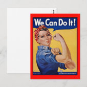 ロージー・ザ・リベター：強い女性 女性のエンパワーメント ポストカード (正面/裏面)