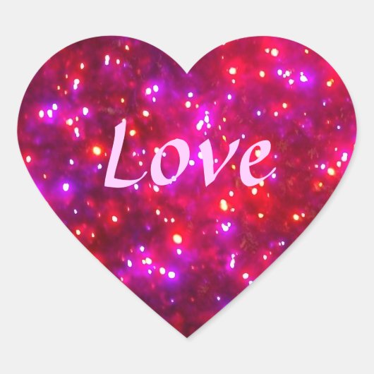 ロージー・スパークル・ラブ・ステッカー ハートシール (正面)