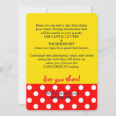 ロージー·パーティー·サプパーソナライズされたライ 招待状 (裏面)