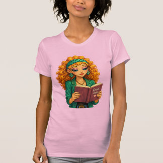 ロージー・マックス・キャラクター・ガールTシャツ - かわいいオレンジ色のカーリーヘア Tシャツ