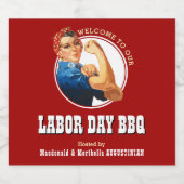 ロージー・リベッター レイバーデー BBQ ビールラベル (シングルラベル)