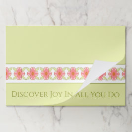 ロージーPInkおよびソフトグリーン ペーパーパッド