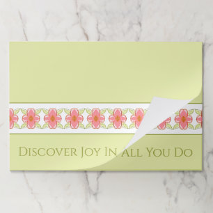 ロージーPInkおよびソフトグリーン ペーパーパッド