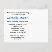 ロースクールグラード2020はがき招待状(ブルーキャップ) インビテーションポストカード (裏面)