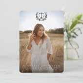 ロースクールブラックオーバーレイ2写真卒業 案内状 (スタンド正面)