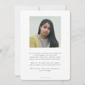 ロースクールブラックオーバーレイ2写真卒業 案内状 (裏面)