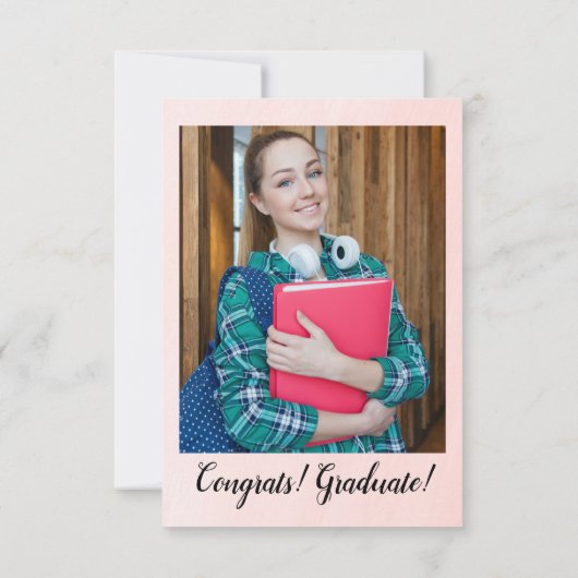 ロースクールモダン卒業式の花つきパーティー 招待状 (裏面)