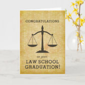 ロースクール卒業カスタムパーソナライズされたカード カード (黄色い花)