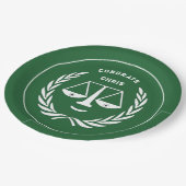 ロースクール卒業グリーン ペーパープレート (アングル)