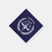 ロースクール卒業ネイビーブルー スタンダードカクテルナプキン (角)
