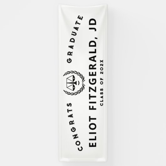 ロースクール卒業バナー 横断幕 (縦)