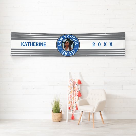 ロースクール卒業パーソナライズされた写真 横断幕 (インサイチュ)