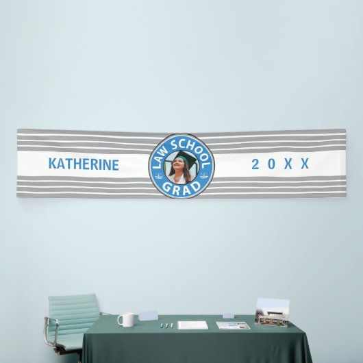 ロースクール卒業パーソナライズされた写真 横断幕 (トレードショー)