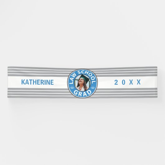 ロースクール卒業パーソナライズされた写真 横断幕 (横)