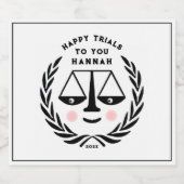 ロースクール卒業パーティギフトワきらめくインラ スパークリングワインラベル (シングルラベル)