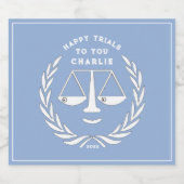 ロースクール卒業パーティーきらめくワインラベル スパークリングワインラベル (シングルラベル)