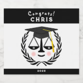 ロースクール卒業パーティーのギフト スパークリングワインラベル (シングルラベル)