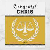 ロースクール卒業パーティーのギフト ワインラベル (シングルラベル)