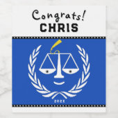 ロースクール卒業パーティーのギフト ワインラベル (シングルラベル)