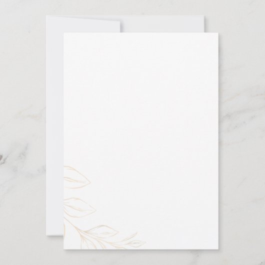 ロースクール卒業パーティー – シンプル金ゴールドとホワイト 招待状 (裏面)