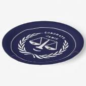 ロースクール卒業ブルー紙プレート ペーパープレート (アングル)