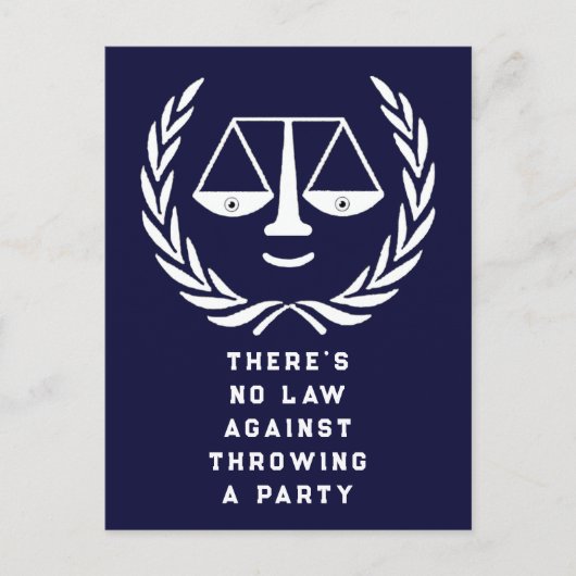 ロースクール卒業党招待状 ポストカード (正面)
