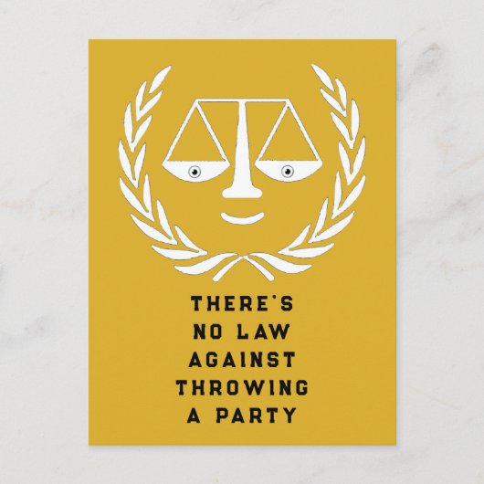 ロースクール卒業党招待状 ポストカード (正面)