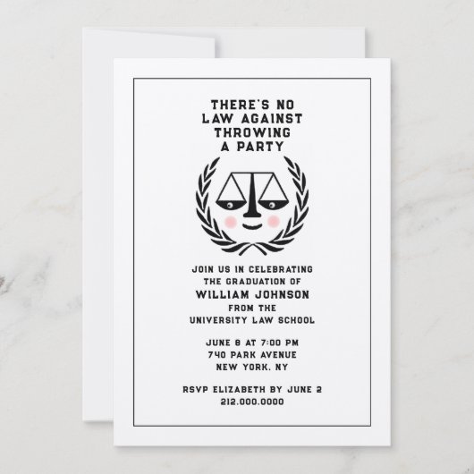 ロースクール卒業党招待状 招待状 (正面)