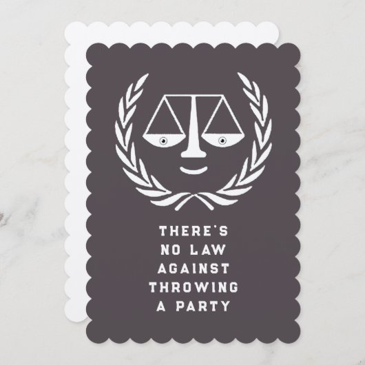 ロースクール卒業党招待状 招待状 (正面/裏面)