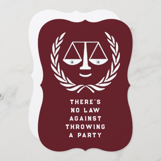 ロースクール卒業党招待状 招待状 (正面/裏面)