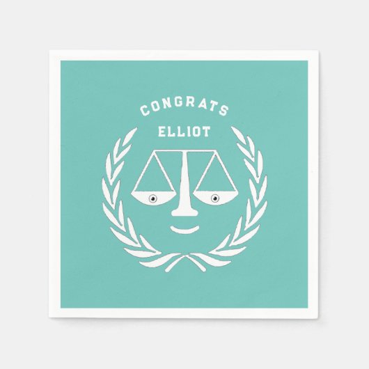 ロースクール卒業党 スタンダードカクテルナプキン (正面)