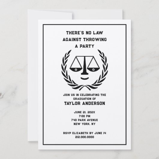 ロースクール卒業党 招待状 (正面)