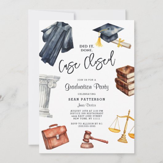 ロースクール卒業党 招待状 (正面)