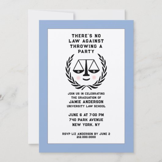 ロースクール卒業党 招待状 (正面)