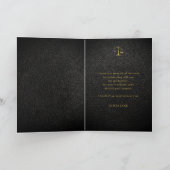 ロースクール卒業写真エレガント。 サンキューカード (内部)