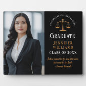 ロースクール卒業感動的引用文写真 フォトプラーク (正面)