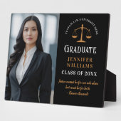 ロースクール卒業感動的引用文写真 フォトプラーク (側面)