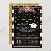 ロースクール卒業招待状-フローラ 招待状 (正面/裏面)