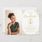 ロースクール卒業発表フォトカード 招待状 (正面)