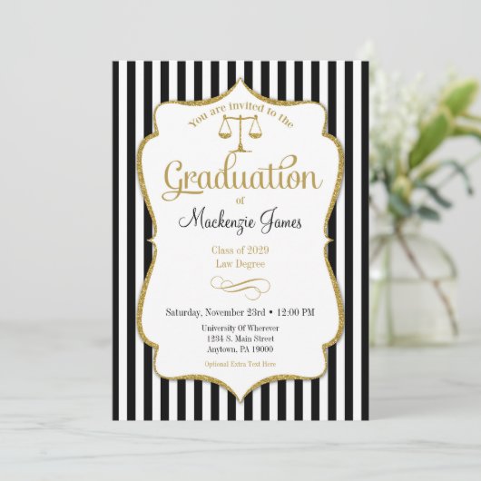 ロースクール卒業発表招待状 招待状 (スタンド正面)